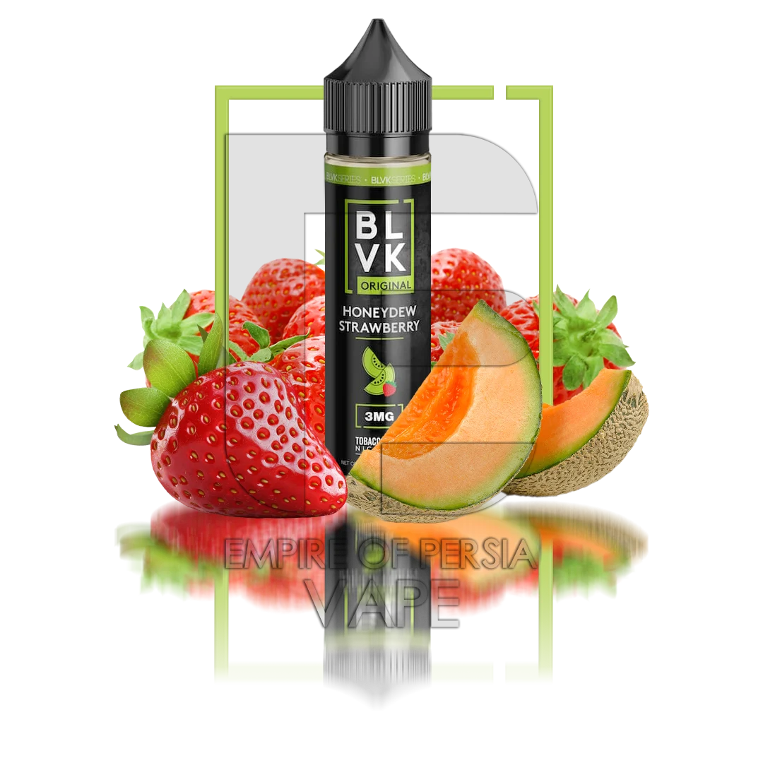 جوس بی ال وی کی ملون و توت فرنگی BLVK HONEYDEW STRAWBERRY