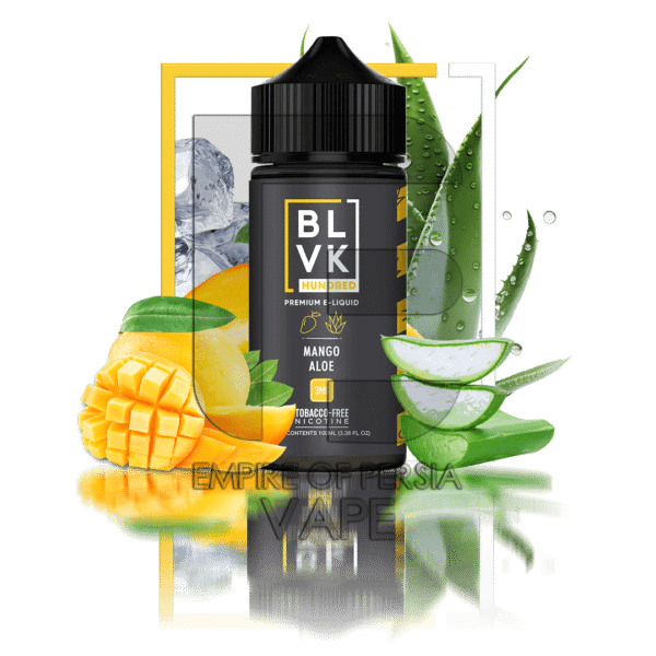 جوس بی ال وی کی انبه و الوئه ورای خنک BLVK MANGO ALOE 100ML