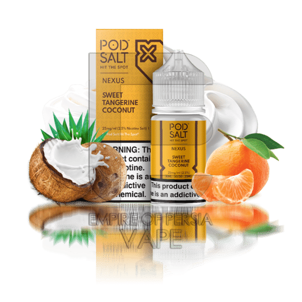 سالت نیکوتین پاد سالت نارگیل و نارنگی شیرین POD SALT SWEET TANGERINE COCONUT