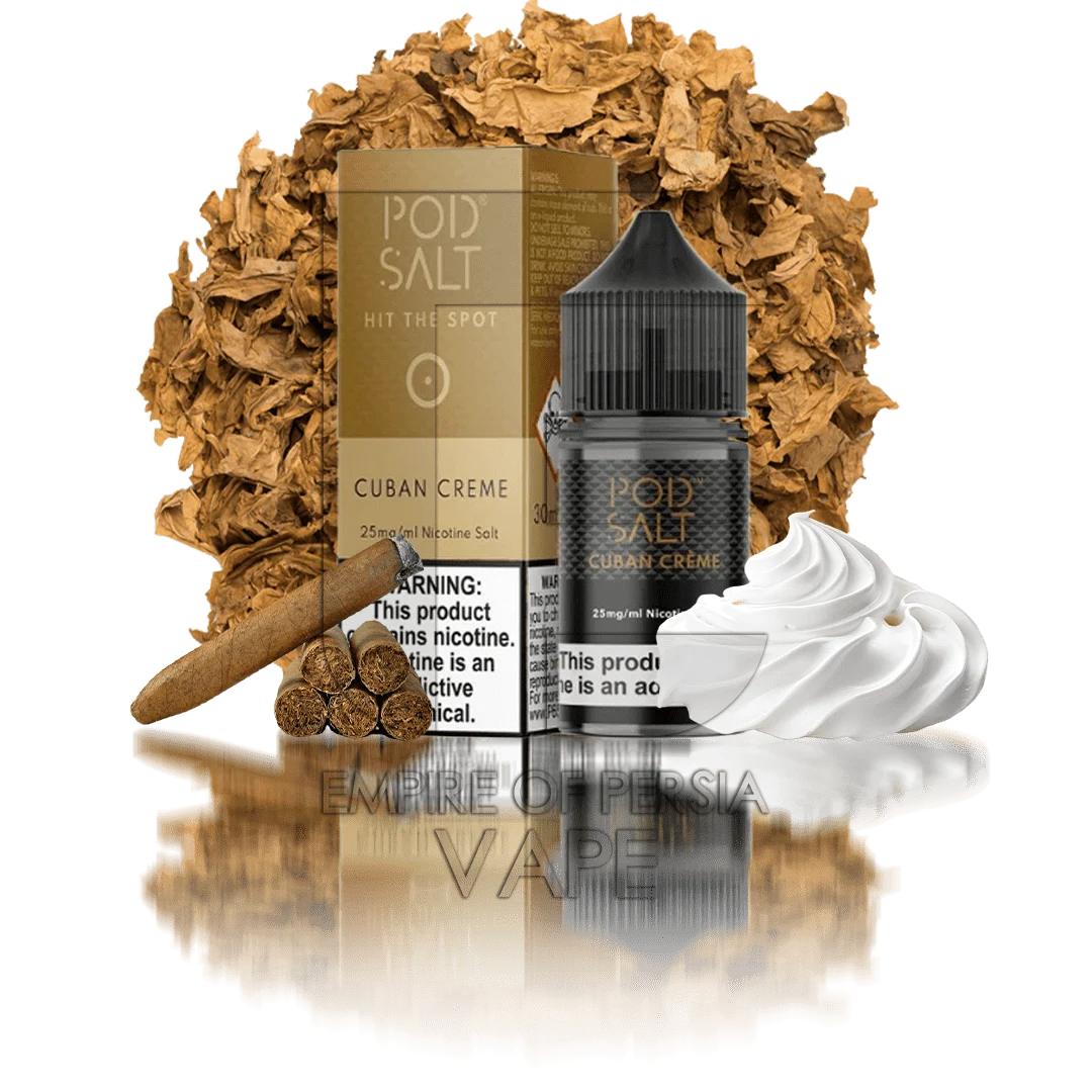سالت نیکوتین پاد سالت سیگار کوبایی و خامه POD SALT CUBAN CREME ORIGIN