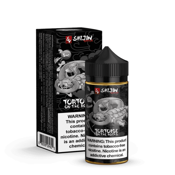 جوس شیجن ویپور سیب سبز،تمشک آبی و آدامس خنک SHIJIN VAPOR TORTOISE ON THE ROCKS 100