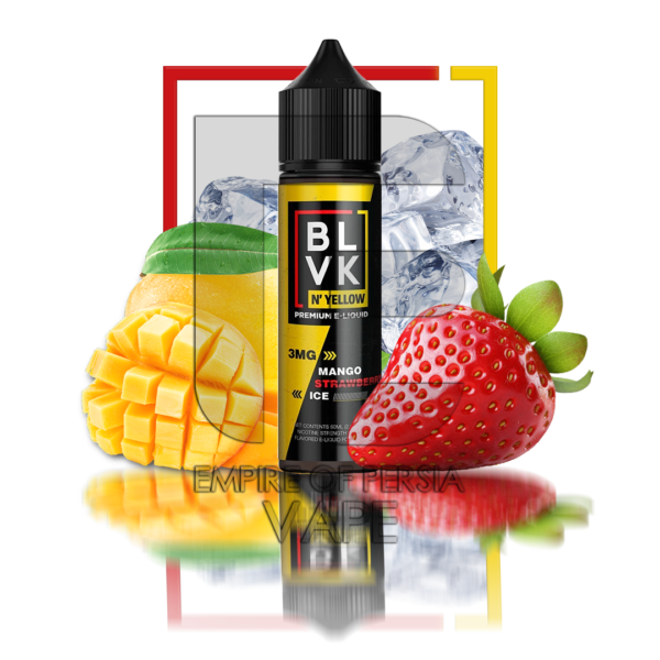 جوس بی ال وی کی انبه،توت فرنگی و یخ BLVK MANGO STRAWBERRY ICE